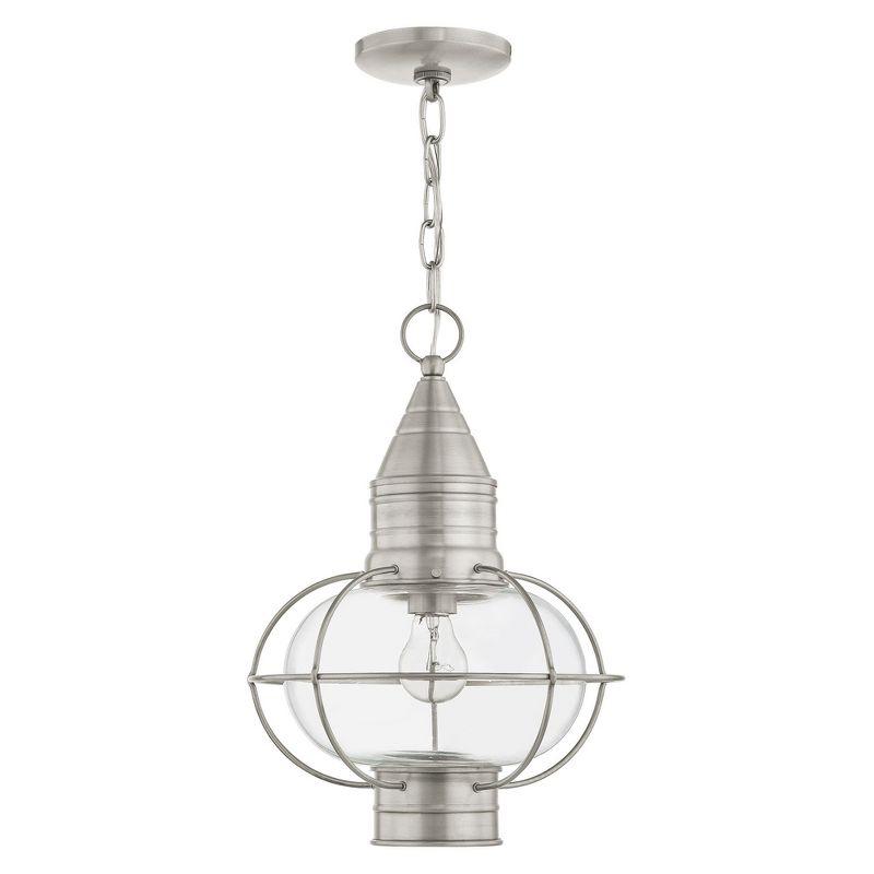 Livex Lighting Newburyport 1 - Light Pendant in  Brushed Nickel