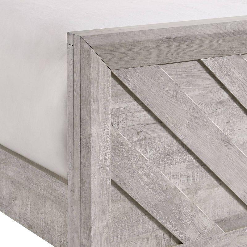 Picket House Furnishings King Keely Panel Bed White: Contemporary Style, MDF Construction, Requires Box Spring