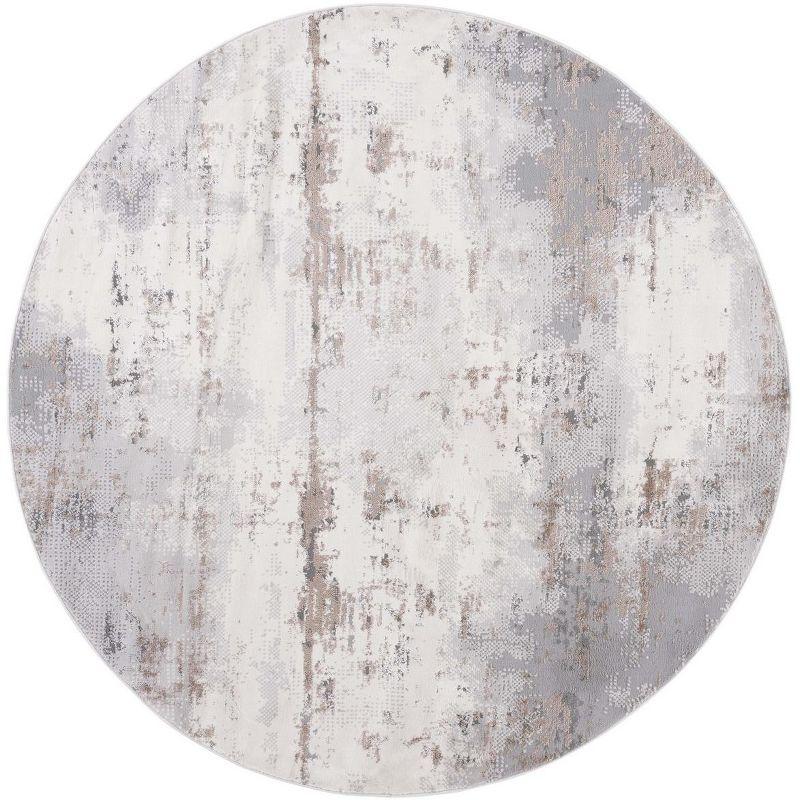 Eternal ETL204 Power Loomed Indoor Area Rug - Grey/Beige - 6'7" Round - Safavieh