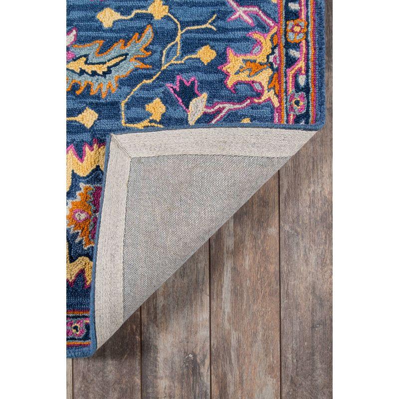 6'x9' Ibiza Marlene Area Rug Blue - Momeni: Wool, Shibori Pattern, Medium Pile, Handmade, Traditional Style