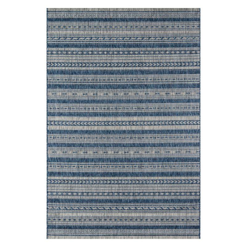 3'3"x5' Fair Isle Design Loomed Accent Rug Blue - Novogratz By Momeni: Indoor/Outdoor, Machine Washable, Low Pile