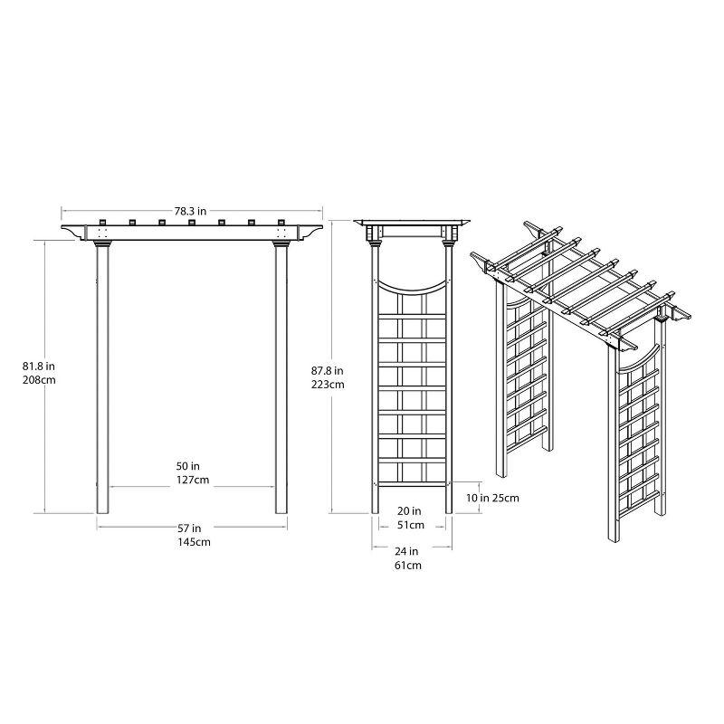 Westhaven Classic 57'' White Vinyl Garden Arbor