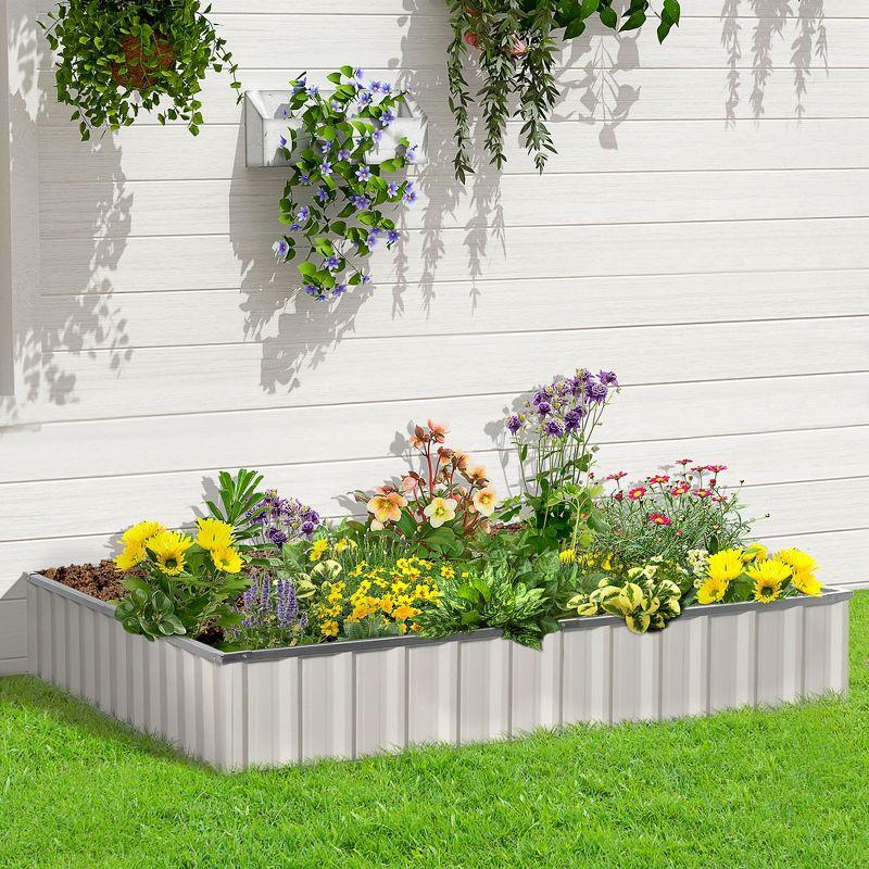Outsunny 8 ft x 3 ft Metal Raised Garden Bed & Reviews | Wayfair