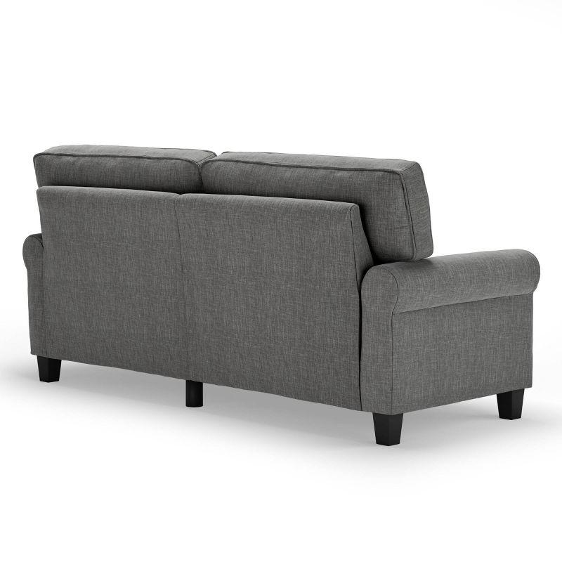 Serta Copenhagen 78" Rolled Arm Sofa, Easy Care Fabric, Soft Pillow Back, Pocket Coil Seat Cushions