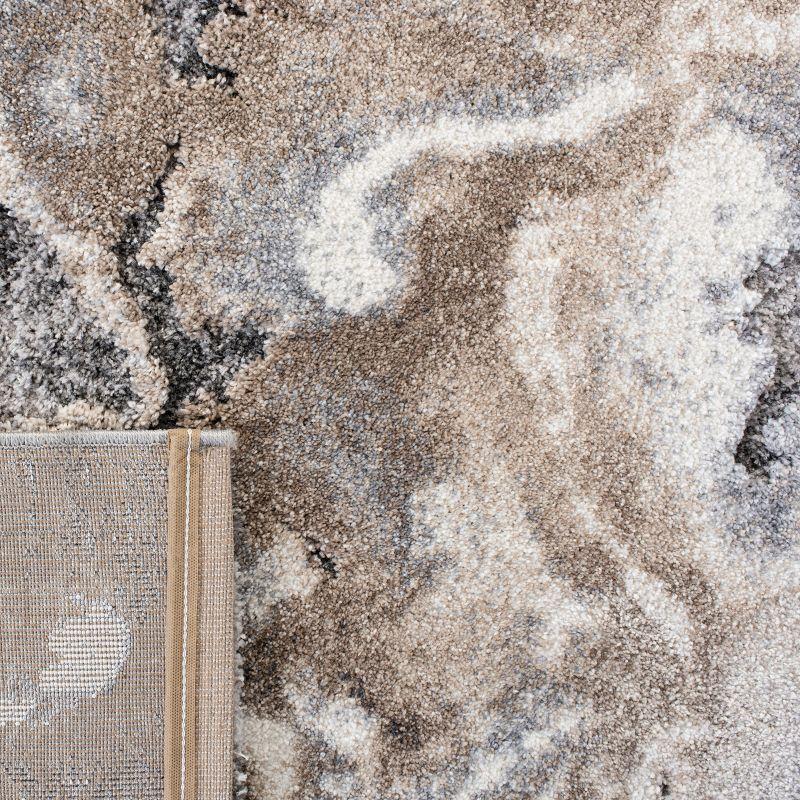 Cyrus Shag CYR121 Power Loomed Indoor Runner Rug - Grey/Beige - 2'2"x9' - Safavieh