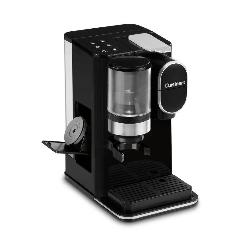 Sleek Black Single-Serve Grind & Brew Coffeemaker with Conical Burr Grinder