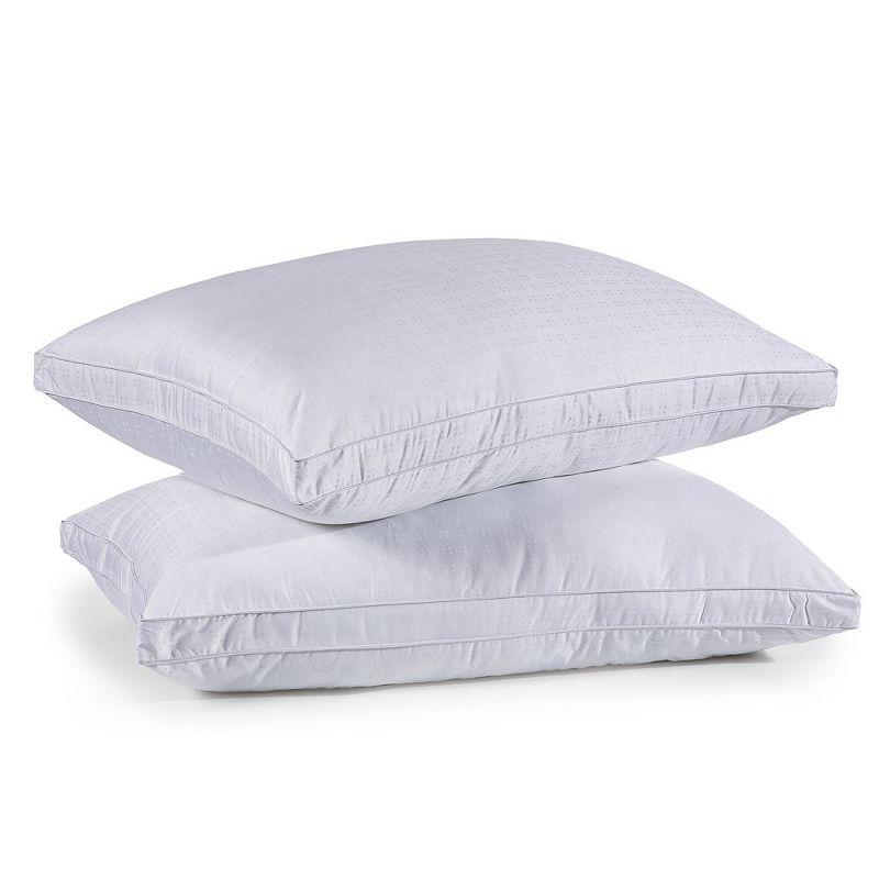 Maxi 100% Cotton Down Alternative Vacuum Packed Pillows – White (2 Pack)