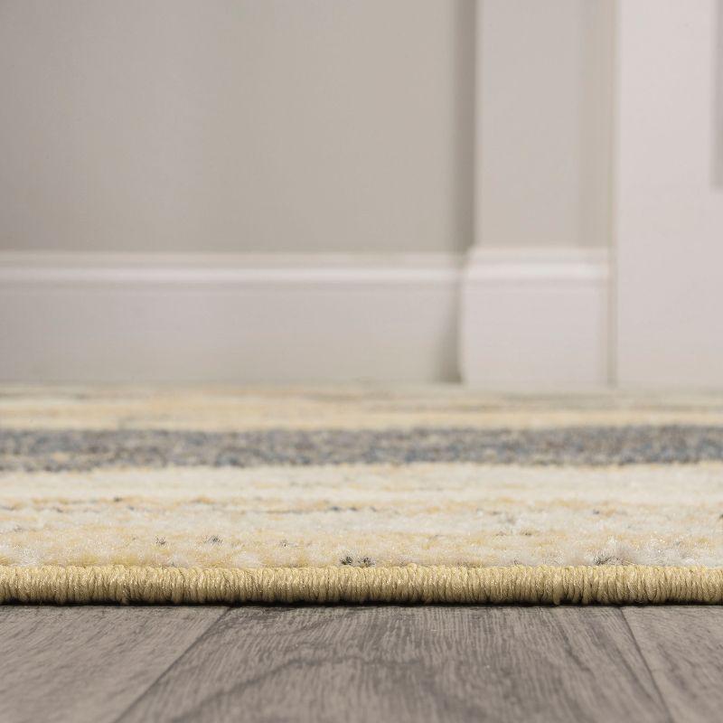 3' x 5' Marmo Abstract Marbled Modern Area Rug, Gold/Gray - JONATHAN Y
