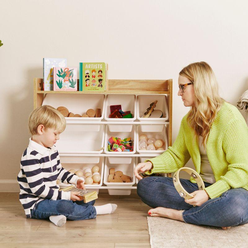 ECR4Kids ECR4Kids 3-Tier Organizer with Shelf and 9 Bins, Toy Storage