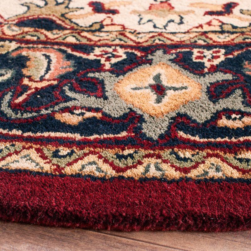 Heritage HG625 Handmade Area Rug - 3'6" Round - Red - Safavieh