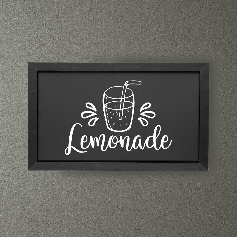 Sunnydaze Large Magnetic Chalkboard for Wall with Pine Frame and Chalk and Eraser - 36" x 24" - Black