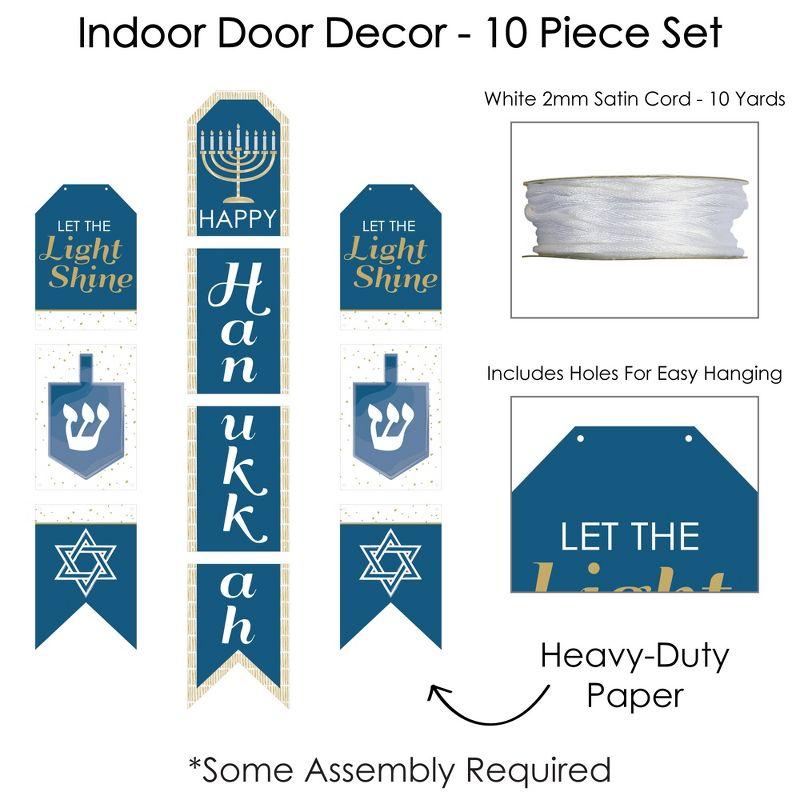 Big Dot of Happiness Happy Hanukkah - Hanging Vertical Paper Door Banners - Chanukah Holiday Party Wall Decoration Kit - Indoor Door Decor