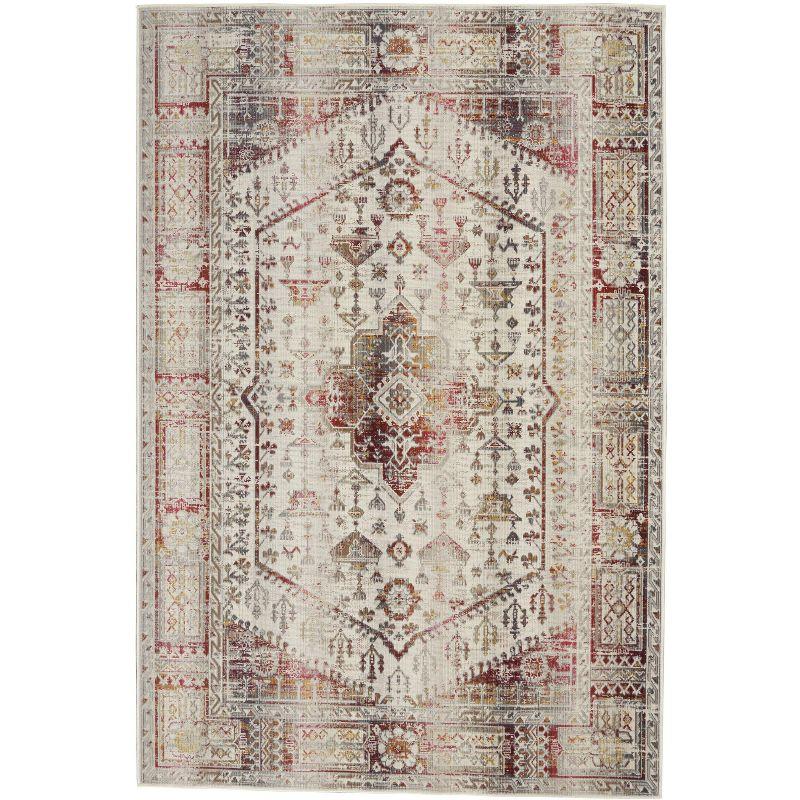 Nourison Vintage Kashan VKA08 Indoor only Area Rug - Ivory Red 2' x 4'