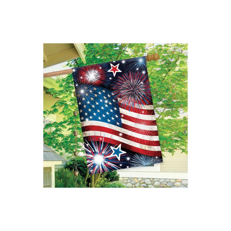 Briarwood Lane Summer 4th of July House Flag 40x28 For Outdoor Stars and Stripes Patriotic House Flag Flag For 4th of July House Flag