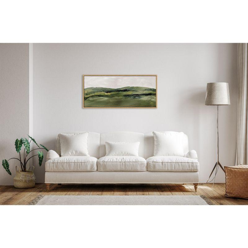 Sylvie Green Mountain Landscape Framed Canvas by Amy Lighthall - Kate & Laurel All Things Decor