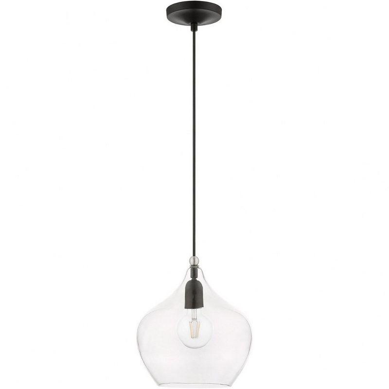 Livex Lighting Aldrich 1 - Light Pendant in  Black/Brushed Nickel