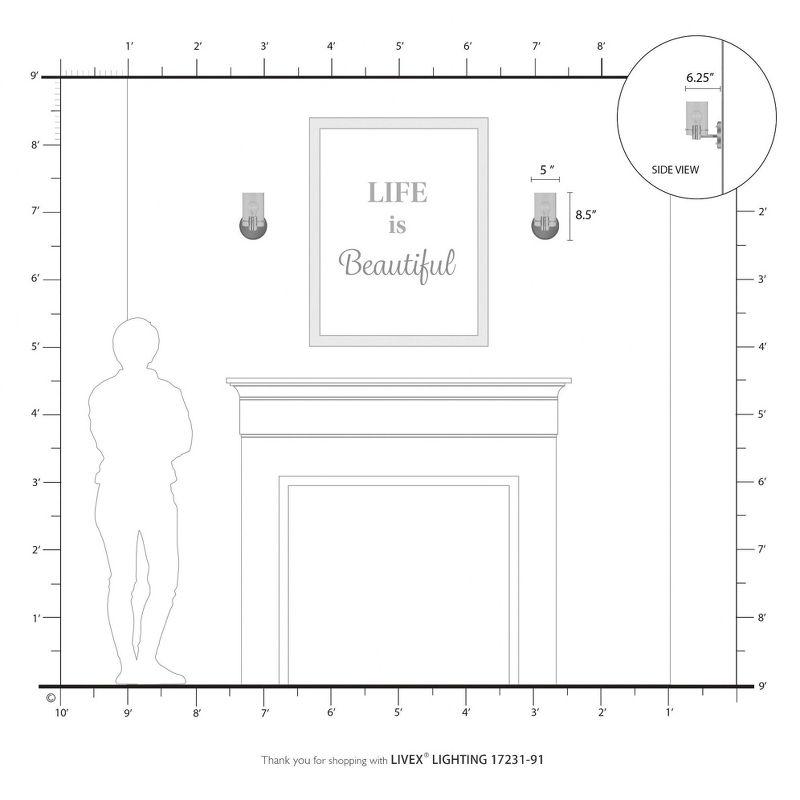 Livex Lighting Munich 1 - Light Sconce in  Brushed Nickel