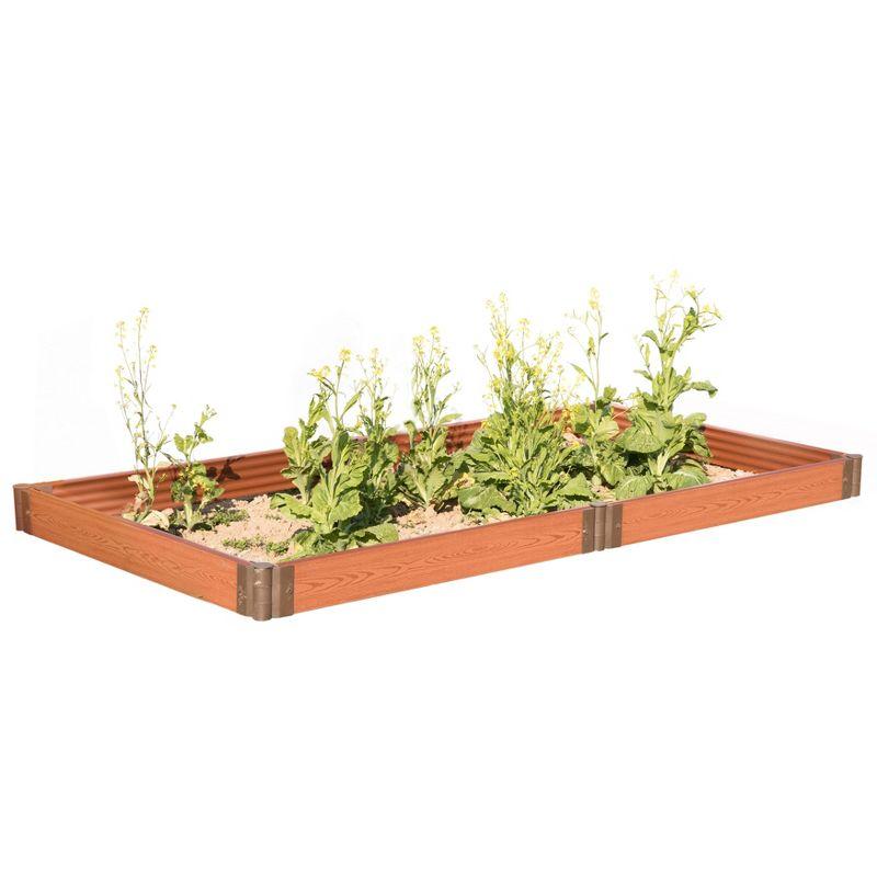 Classic Wood-Look Raised Outdoor Garden Bed Planter Box