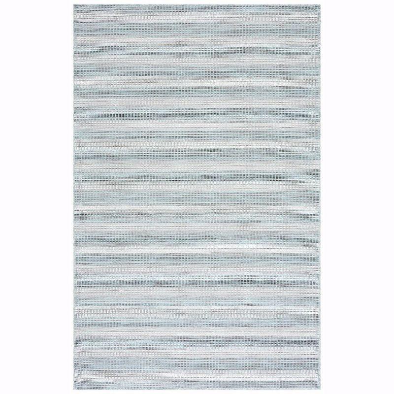 Hampton HTN231 Power Loomed Indoor/Outdoor Area Rug - Aqua/Ivory - 8'x10' - Safavieh.
