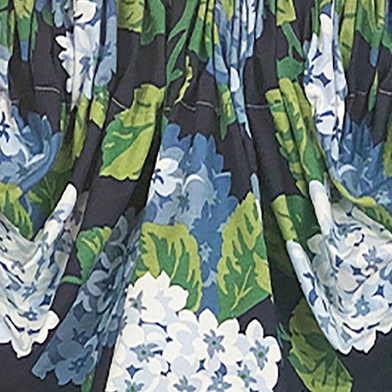 RLF Home Hydrangea Floral Cotton Swag Window Valance