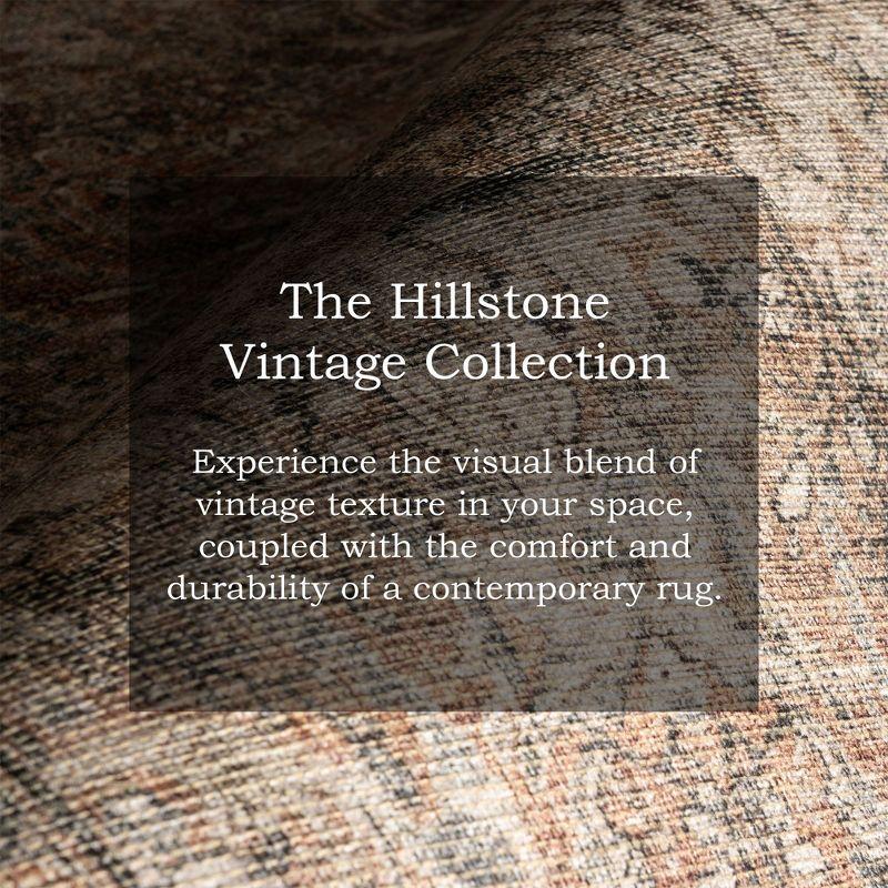 Nuloom Hillstone Collection Deka Traditional Vintage Medallion Area Rug, 6' 7" x 9', Rust