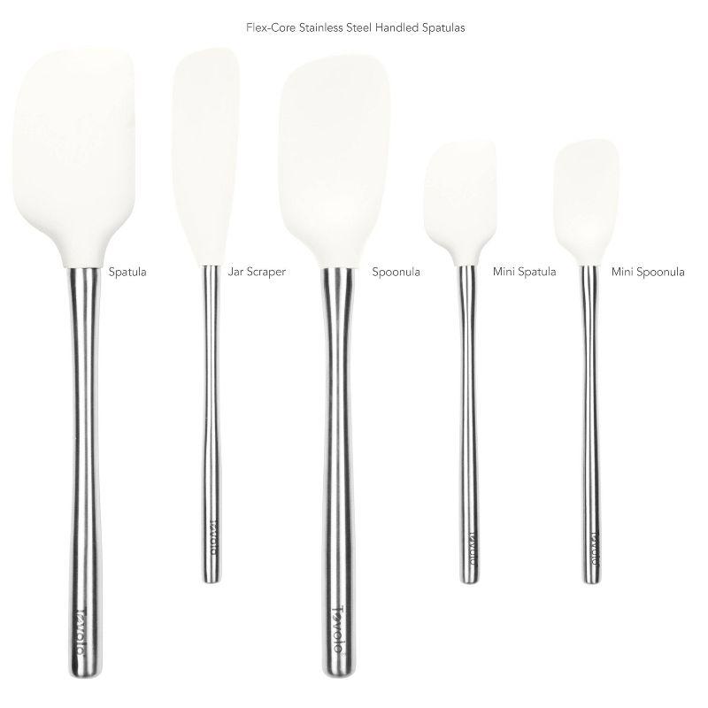 Tovolo 5pc Silicone and Stainless Handle Spatula Set White