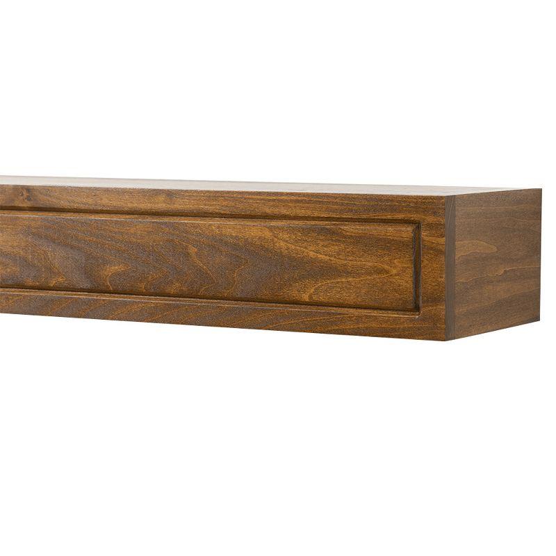 Modern Ember Lotta Wood Fireplace Mantel Shelf With Picture Frame Details