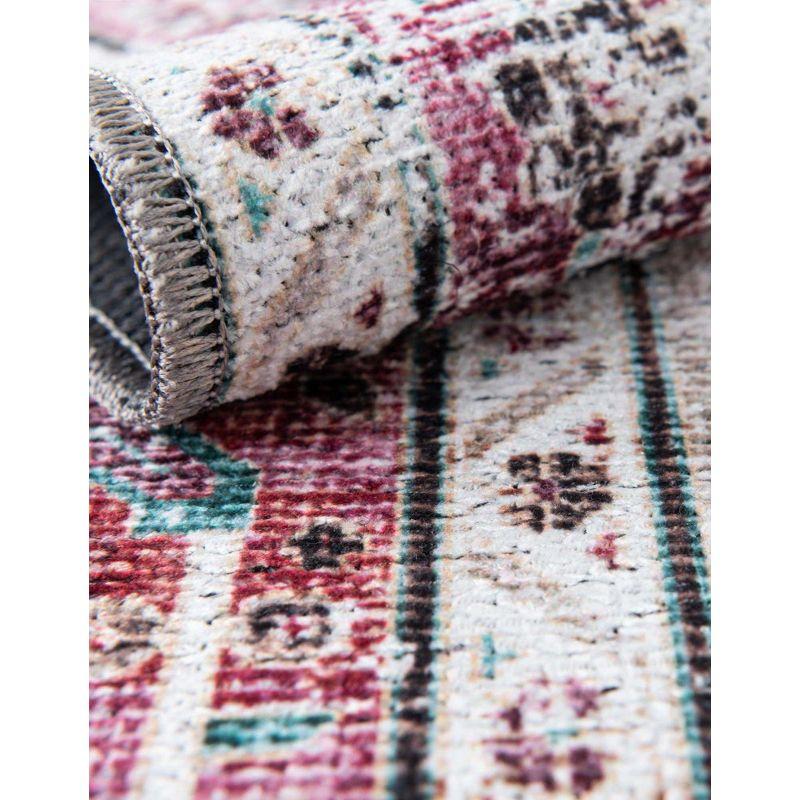 Unique Loom 7' 10 x 10' 0 Yara Yash Machine Washable Light Coral Pink Area Rug