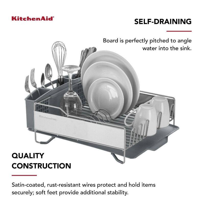 KitchenAid® Full Size Dish Rack, Light Grey