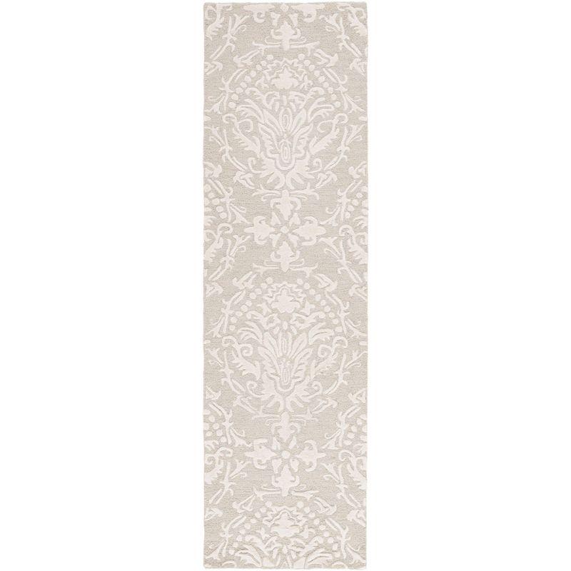 Blossom BLM107 Hand Tufted Indoor Runner Rug - Sage/Ivory - 2'3"x8' - Safavieh