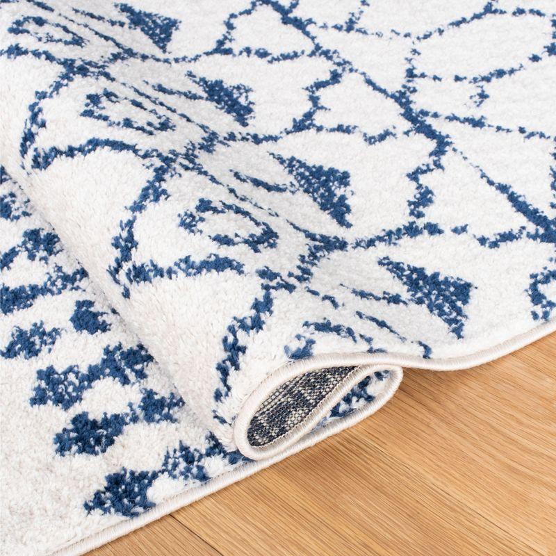 Tulum TUL229 Power Loomed Area Rug - Ivory/Navy - 6'x9' - Safavieh.