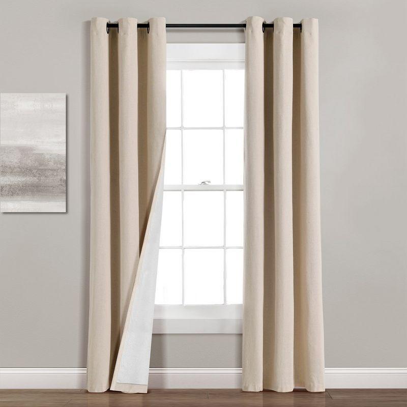 Linen Blackout Curtain Panel