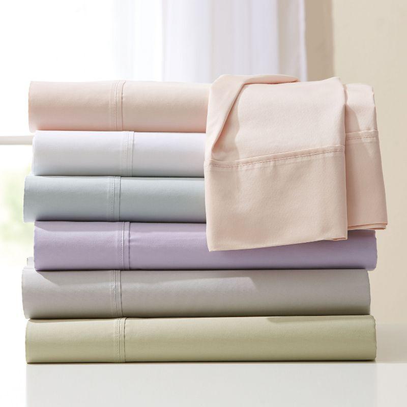 BrylaneHome Bed Tite 500 Thread Count Cotton Sheet Set - King, Soft Sage