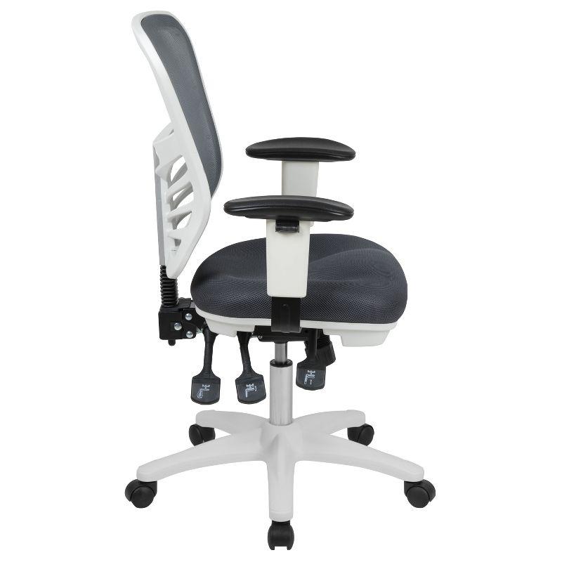 Flash Furniture Mid-Back Mesh Multifunction Executive Swivel Ergonomic Office Chair with Adjustable Arms