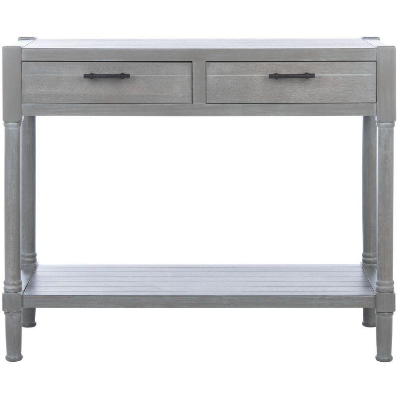 Filbert 2 Drawer Console Table - White Washed Grey - Safavieh
