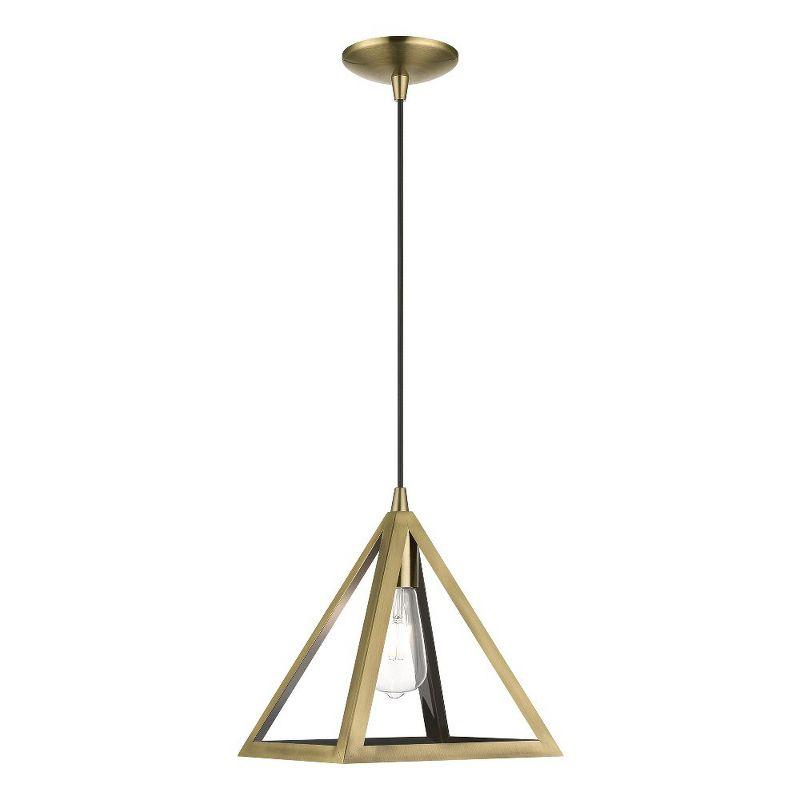 Livex Lighting Pinnacle 1 - Light Pendant in  Antique Brass