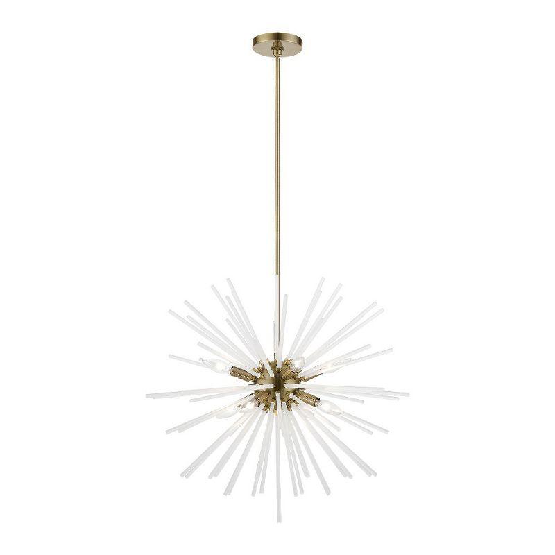 Livex Lighting Uptown 8 - Light Pendant in  Antique Brass