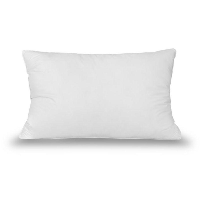 Standard White Goose Feather Down Bed Pillow