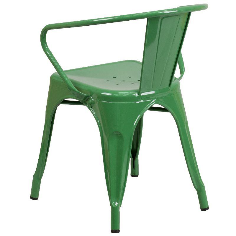 Flash Furniture Hucheson Metal Indoor-Outdoor Chair with Arms