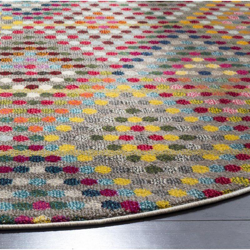 Monaco MNC204 Power Loomed Indoor Area Rug - Multi/Beige - 6'7" Round - Safavieh
