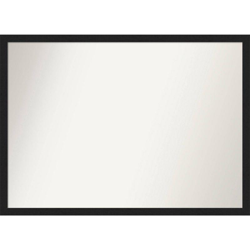 Grace Brushed Black and Silver Rectangular Bathroom Vanity Mirror