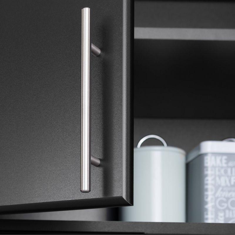 54" Elite Wall Cabinet Black - Prepac: Modern Laminated Storage, HangUps Collection, 2 Adjustable Shelves