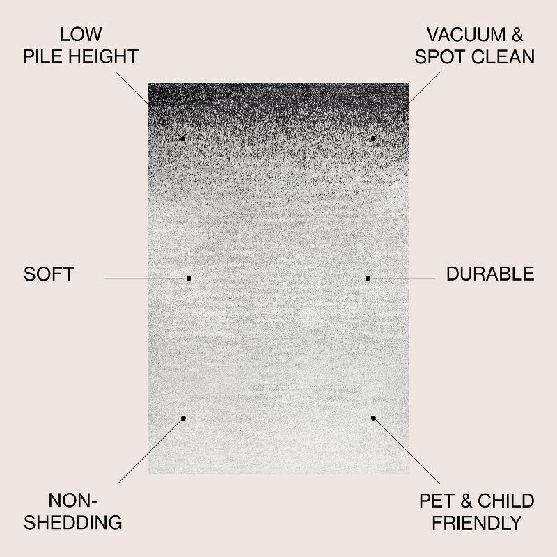 4'x6' Shore Modern Gradient Area Rug, Gray/Cream - JONATHAN Y