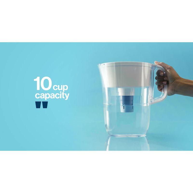 Blue 10-Cup Water Filter Pitcher with Elite Filter