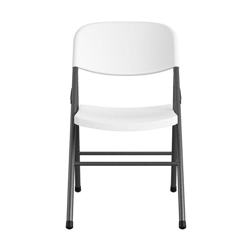 COSCO Commerical Plastic Folding Chairs, 4-Pack, White Speckle