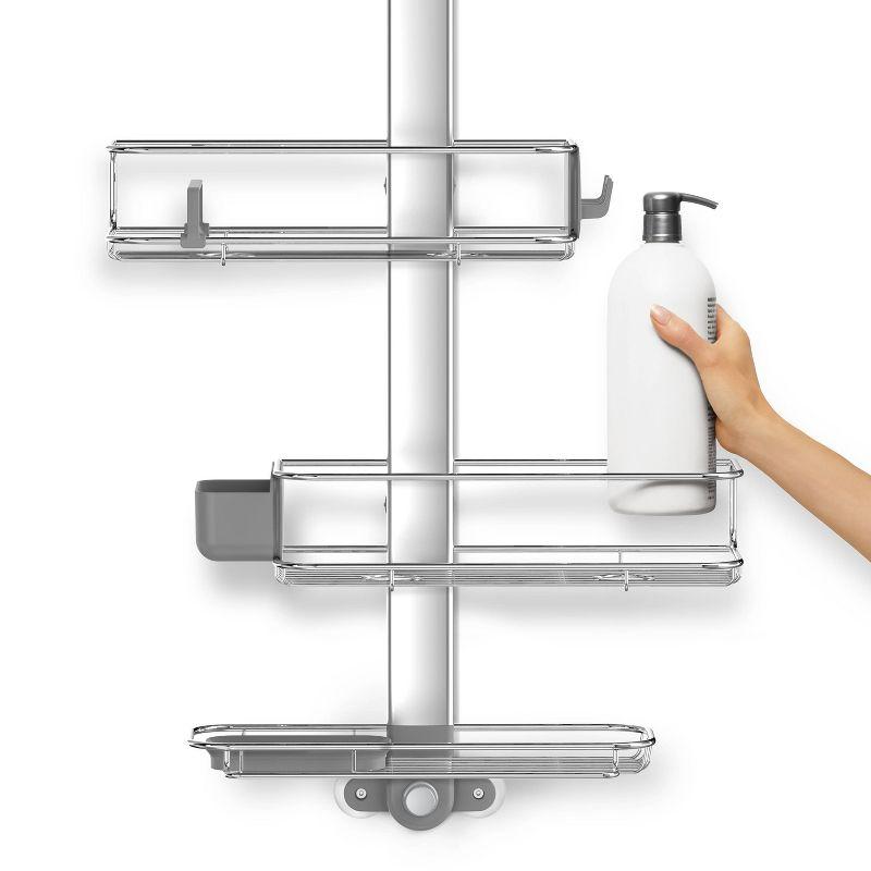 Simplehuman Adjustable Shower Caddy, Stainless Steel and Anodized Aluminum