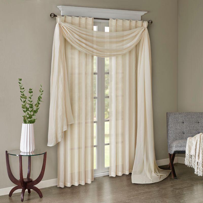 Madison Park Harper Solid Crushed Curtain Panel Pair (Set of 2)