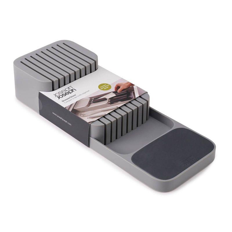 Joseph Joseph DrawerStore Compact Knife Organizer- Gray: Knife Holder & Storage Drawer Insert, Plastic, Hand Wash