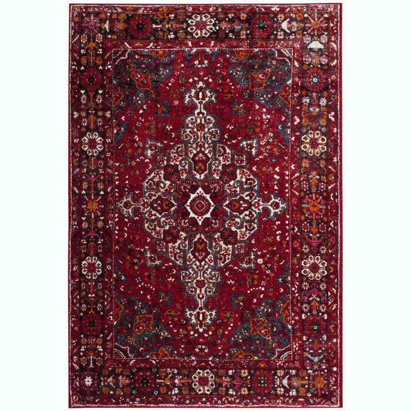 Vintage Hamadan VTH222 Power Loomed Indoor Area Rug - Red/Multi - 6'7"x9' - Safavieh
