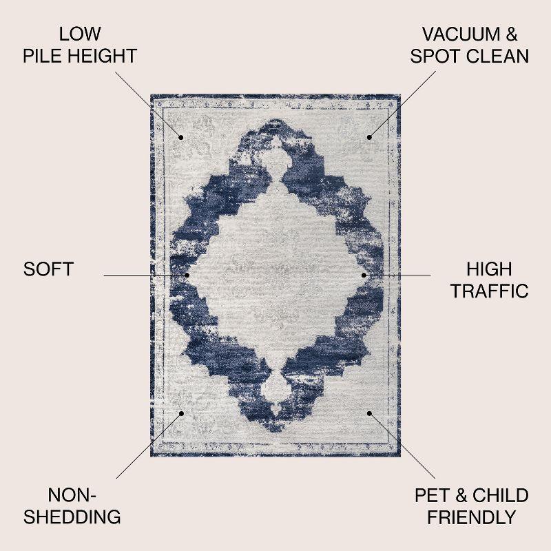 Alhambra Ornate Medallion Modern Indoor Area Rug - JONATHAN Y